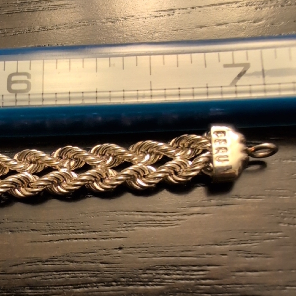 Sterling Silver Double Rope Bracelet - Picture 7 of 8